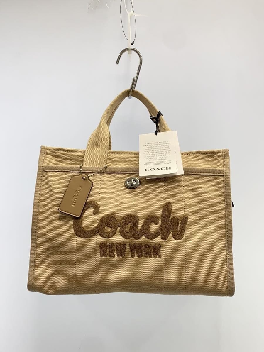 COACH Cargo Tote Canvas BEG CP158