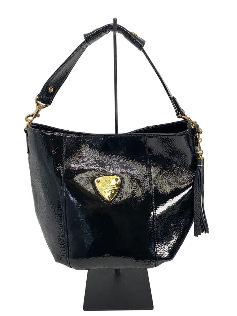 ATAO Shoulder Bag Patent Leather BLK Solid