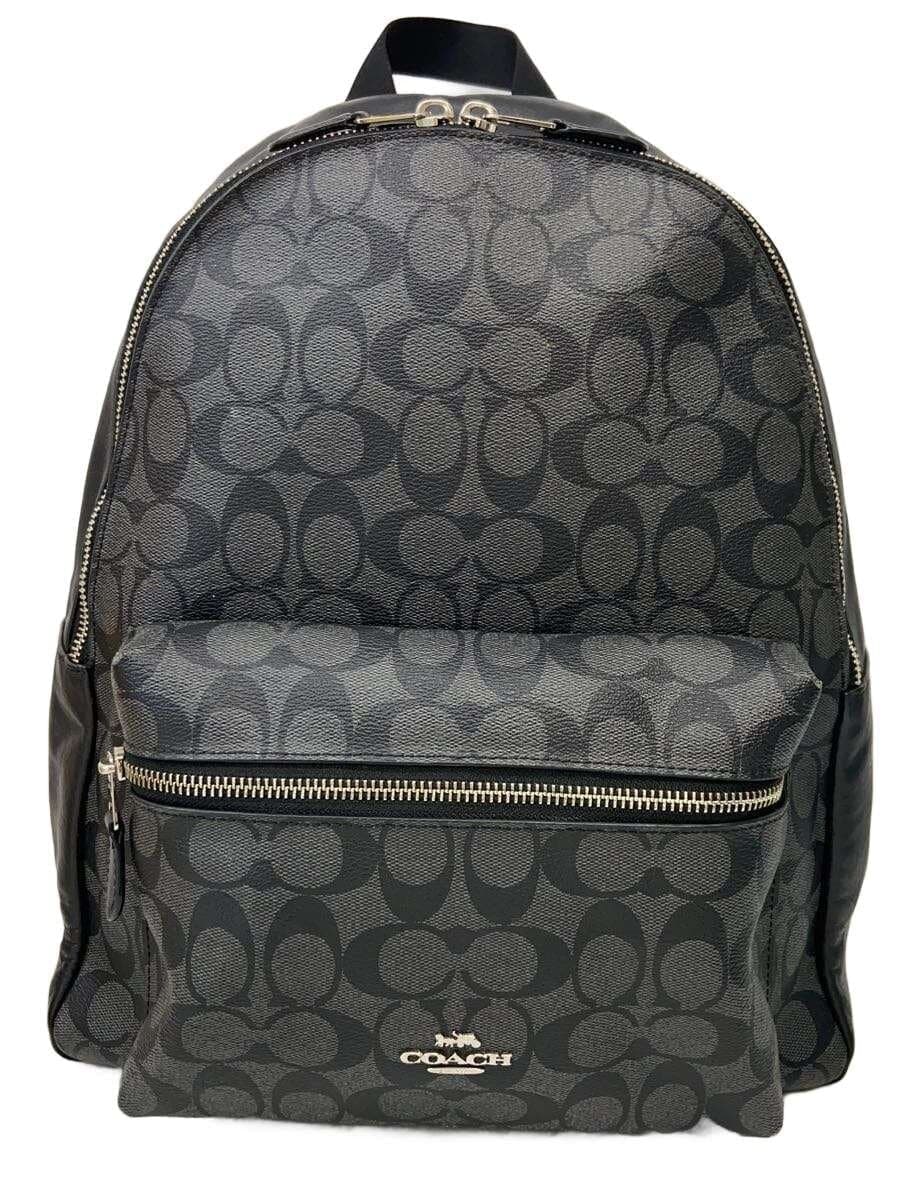 COACH Signature Backpack PVC Black All-over pattern F58314