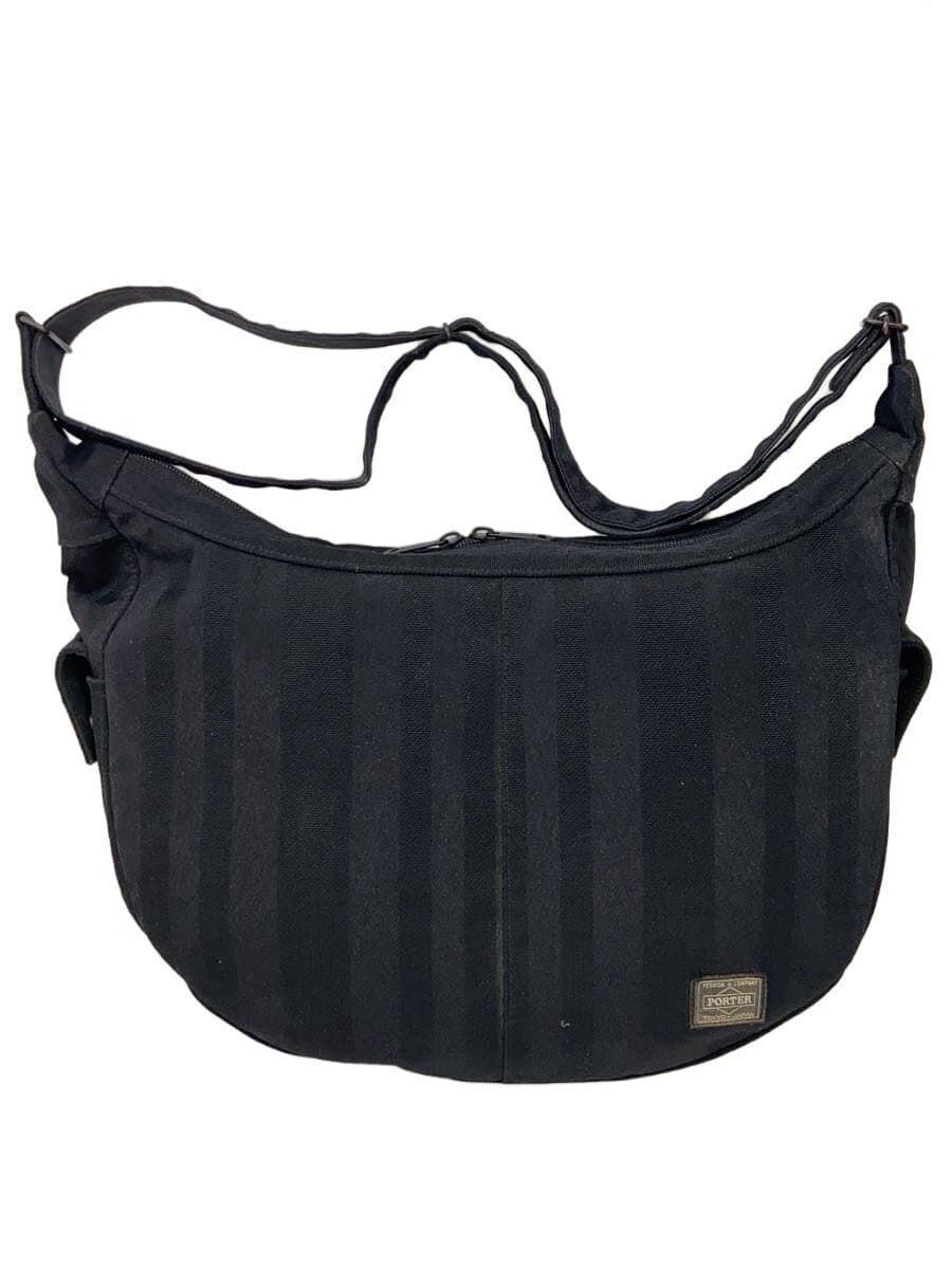 PORTER Tango Chirimen 10th Anniversary Shoulder Bag BLK Plain