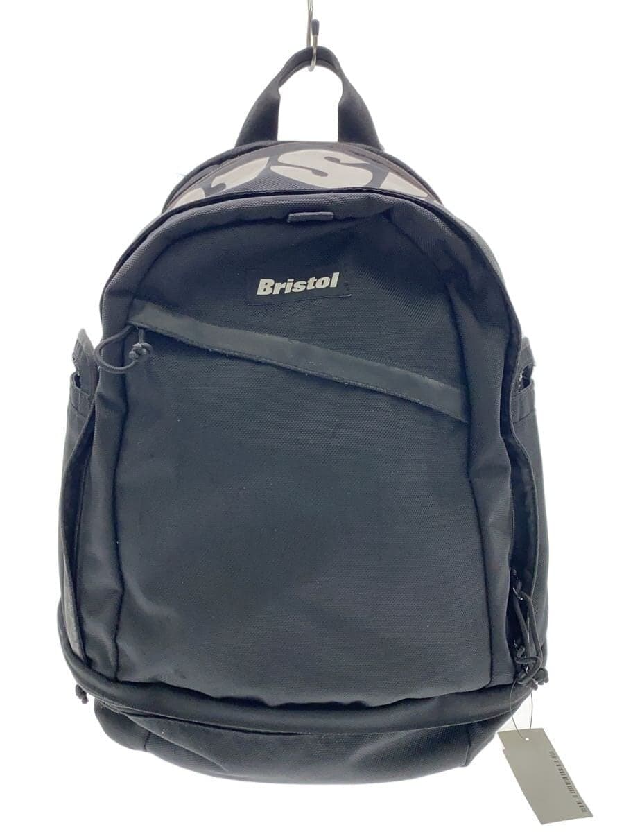 F.C.R.B. (F.C. Real Bristol) backpack has scratches, dirt, and deterioration