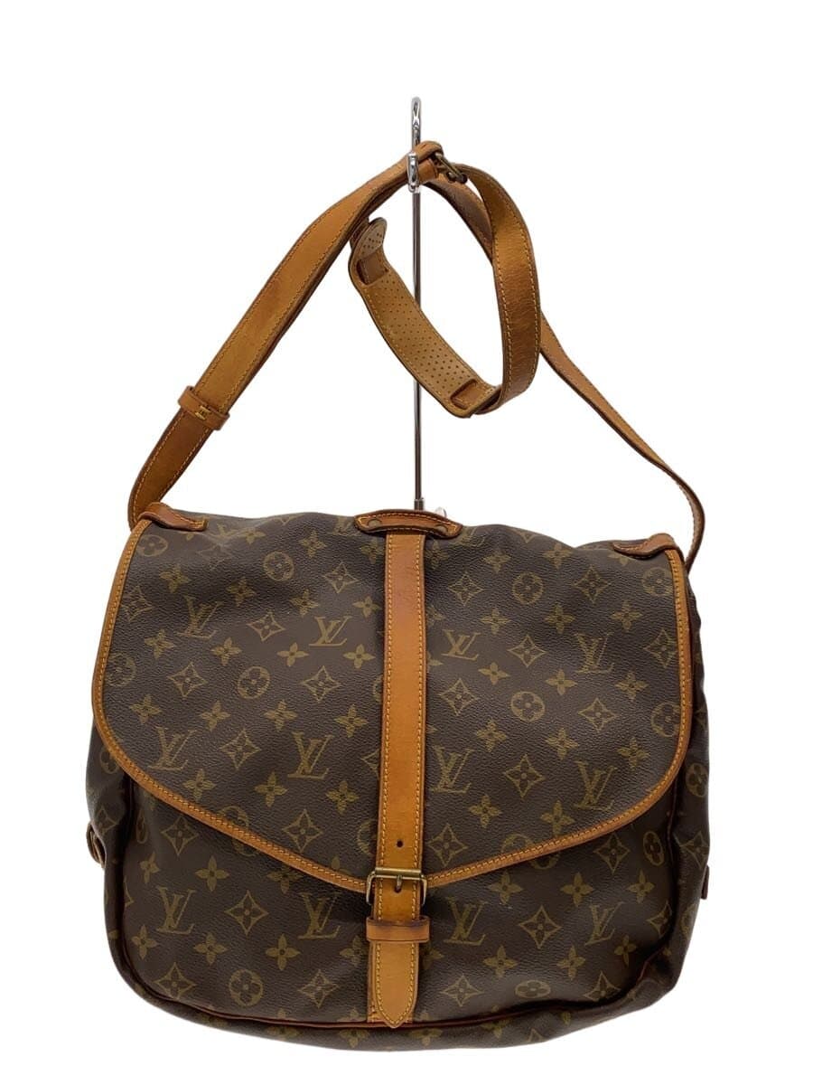 LOUIS VUITTON1)Saumur 35_Monogram Canvas PVC BRW