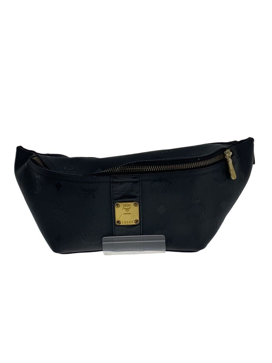 MCM Waist Bag Leather BLK All Over Pattern Visetos Pattern