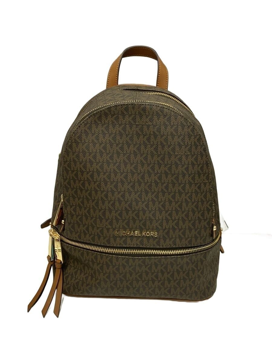 MICHAEL KORS Backpack Leather BRW All Over Pattern 30S7GEZB1B