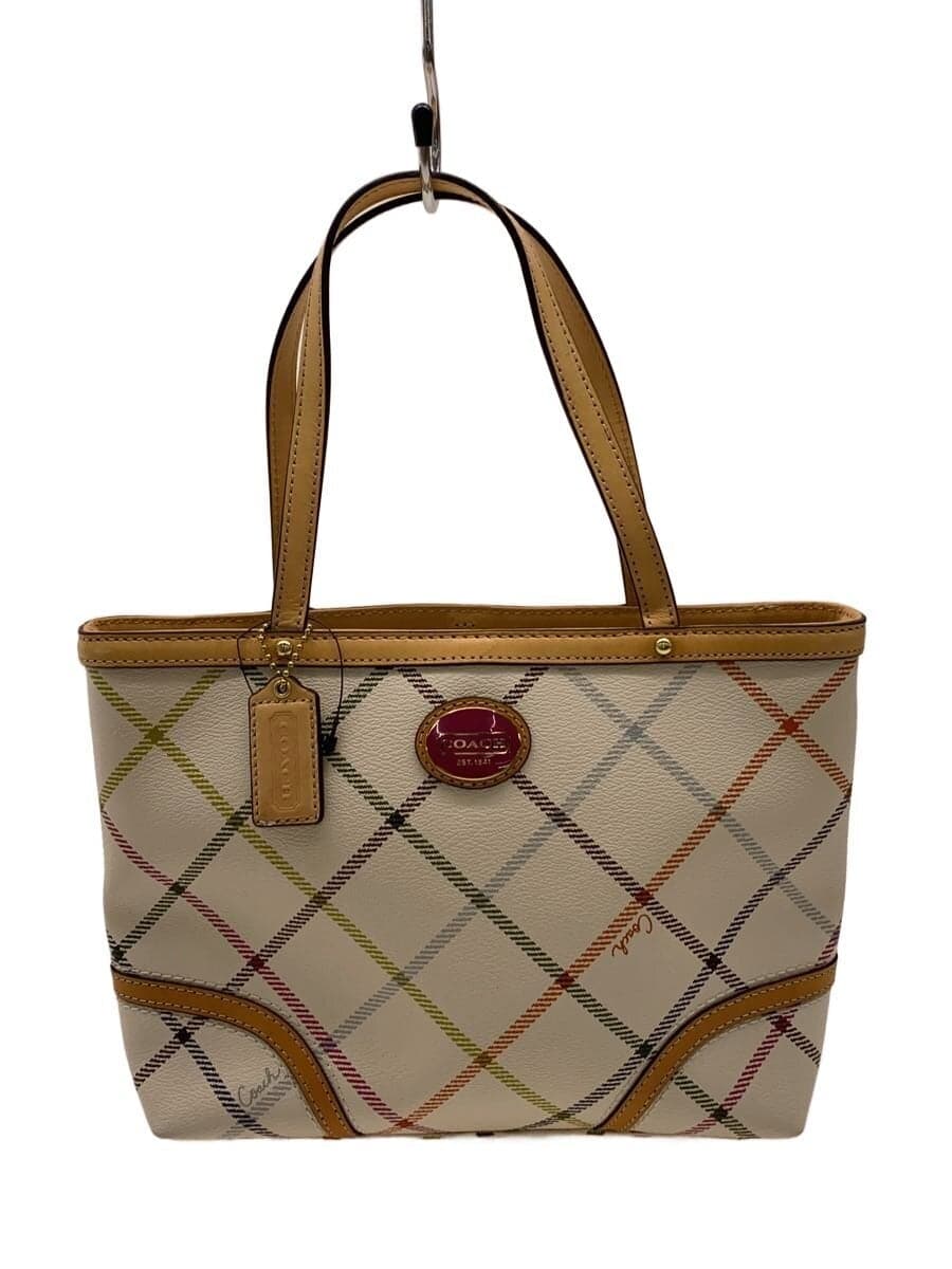 COACH handbag -- multicolor check F48757