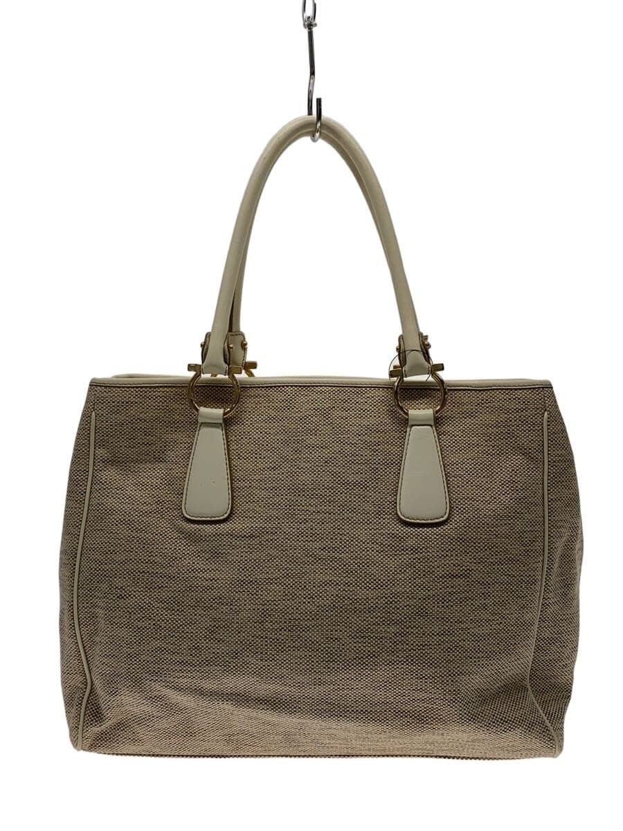 Salvatore Ferragamo tote bag -- WHT plain EE-21 C257