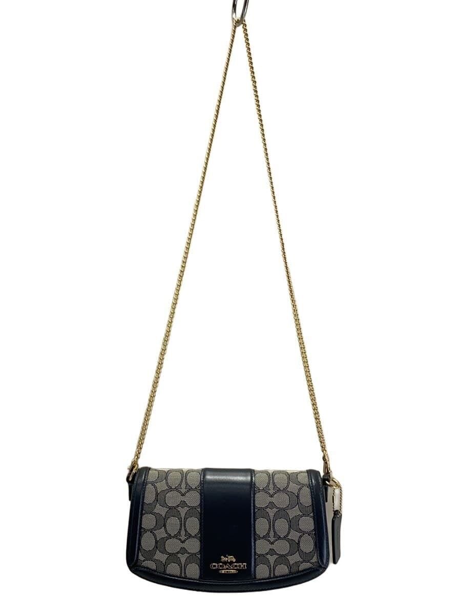 COACH Shoulder Bag Canvas NVY All Over Pattern E2481-CT767