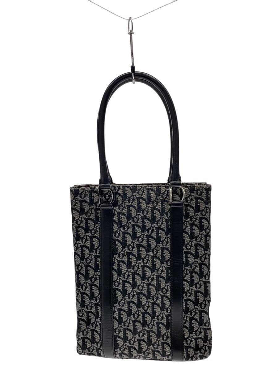 Christian Dior Trotter Misshapen With Stain Tote Bag Canvas GRY All Over Pattern bo c 0092