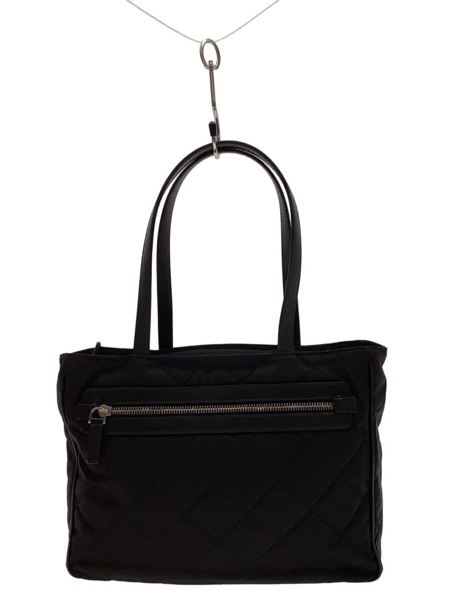 PRADA Logo Hand Handbag BLK BR2218
