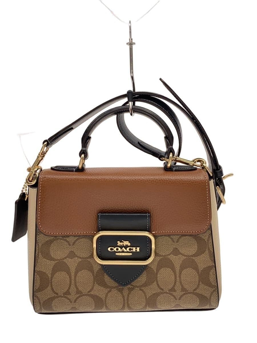 COACHCOACH Coach Morgan Top Satchel Color Block Signature Leather BRW Allover