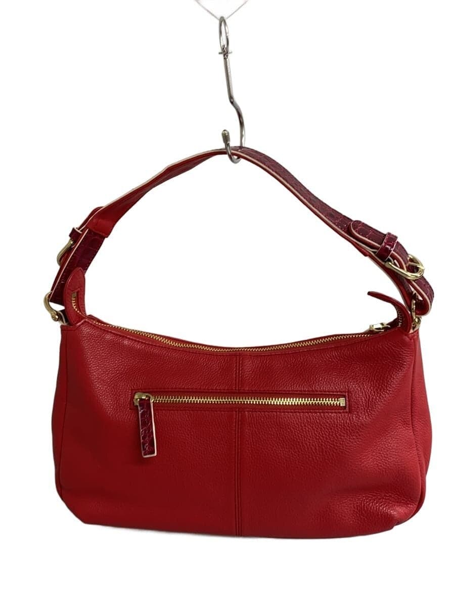 Falchi NEW YORK Handbag Leather RED Solid