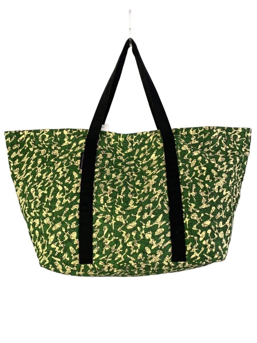 Tonari no Zingaro Tote Bag Canvas Green All-over Print Skull