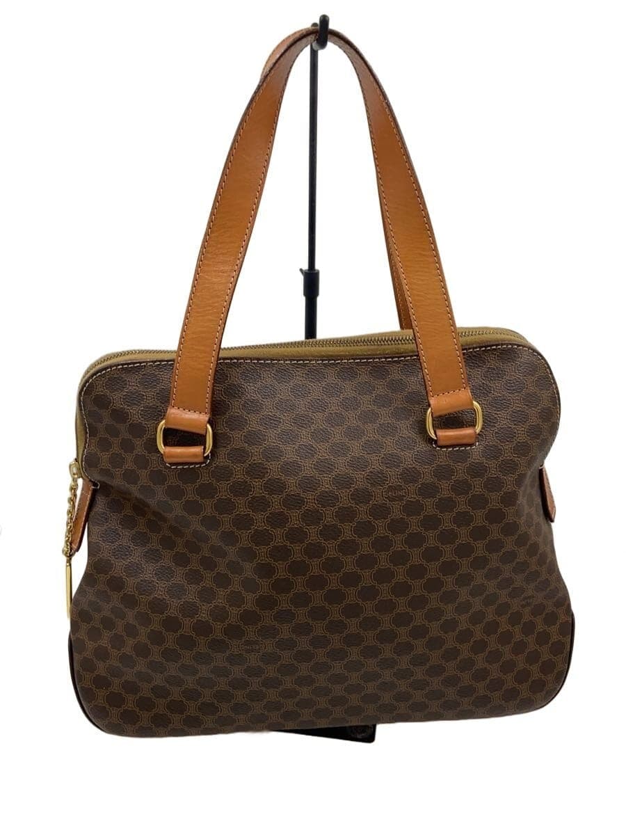 CELINE 2way Macadam pattern Some dirt on the corners Handbag Leather BRW