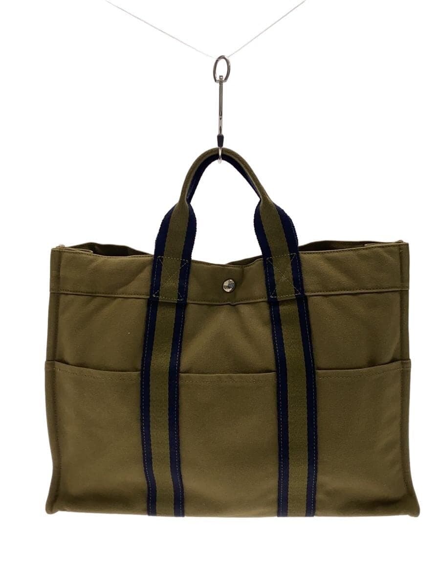 HERMES Tote Bag Cotton KHK