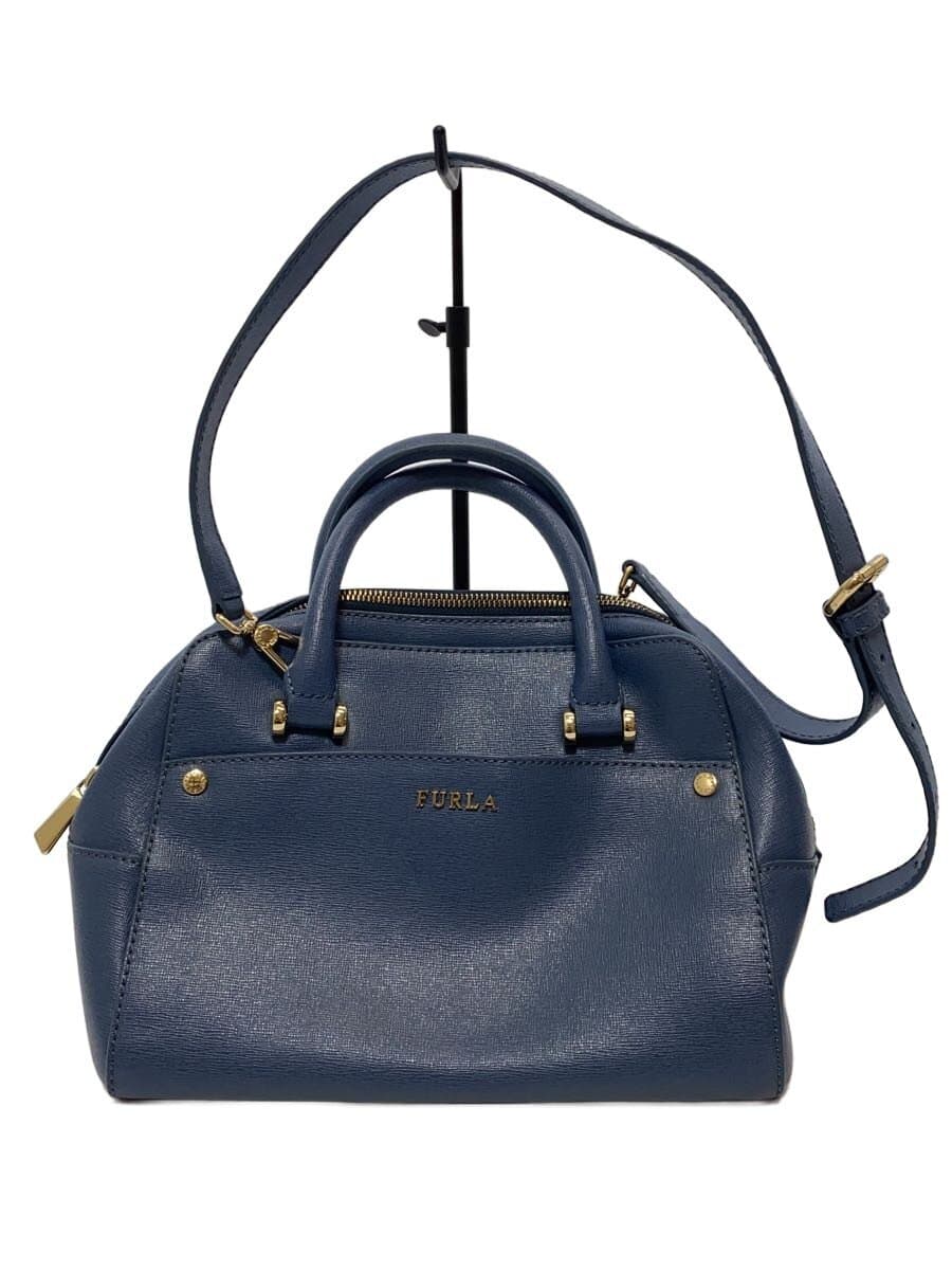 FURLA shoulder bag -- BLUE solid color