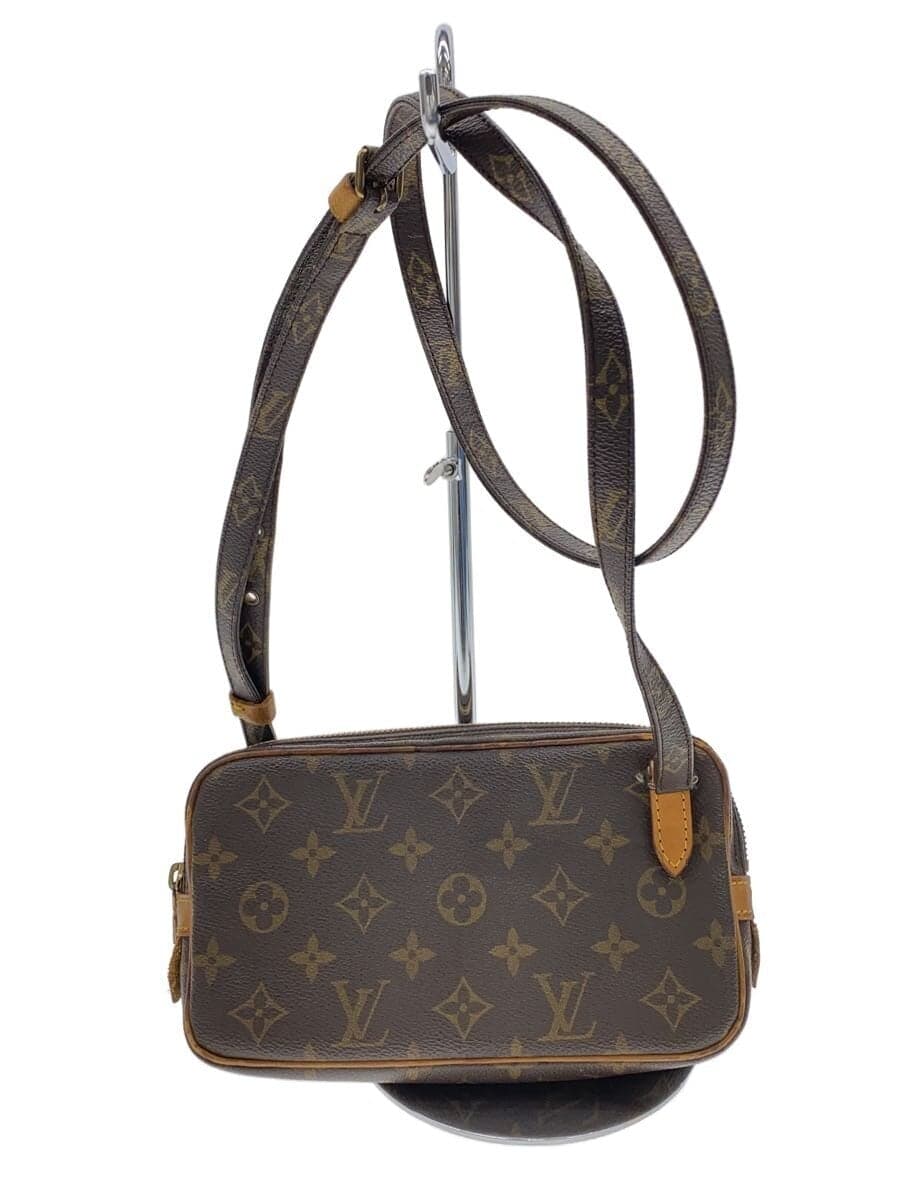 LOUIS VUITTON Pochette Marly Bandoulière Monogram Canvas PVC BRW M51828