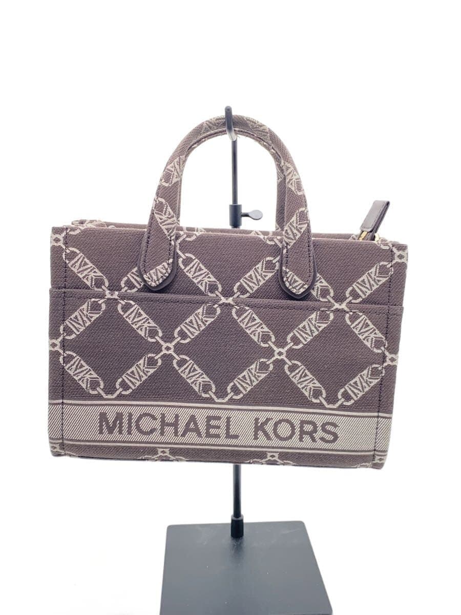 MICHAEL KORS Shoulder Bag Canvas BRW All Over Pattern ce-2303