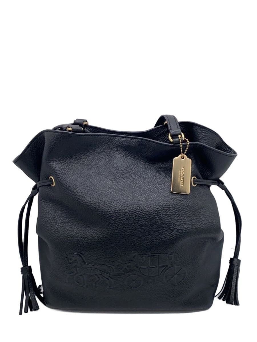 COACH Tote Bag Leather BLK Solid G2279