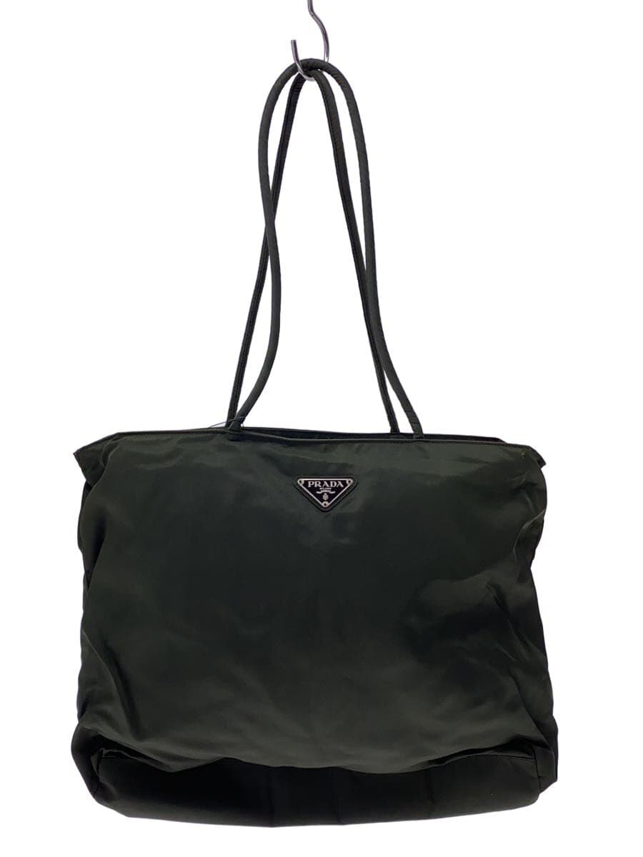 PRADA Tote Bag Nylon GRN Solid