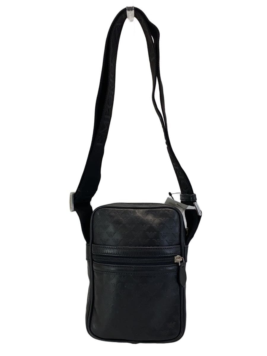 EMPORIO ARMANI Shoulder Bag Cowhide BLK