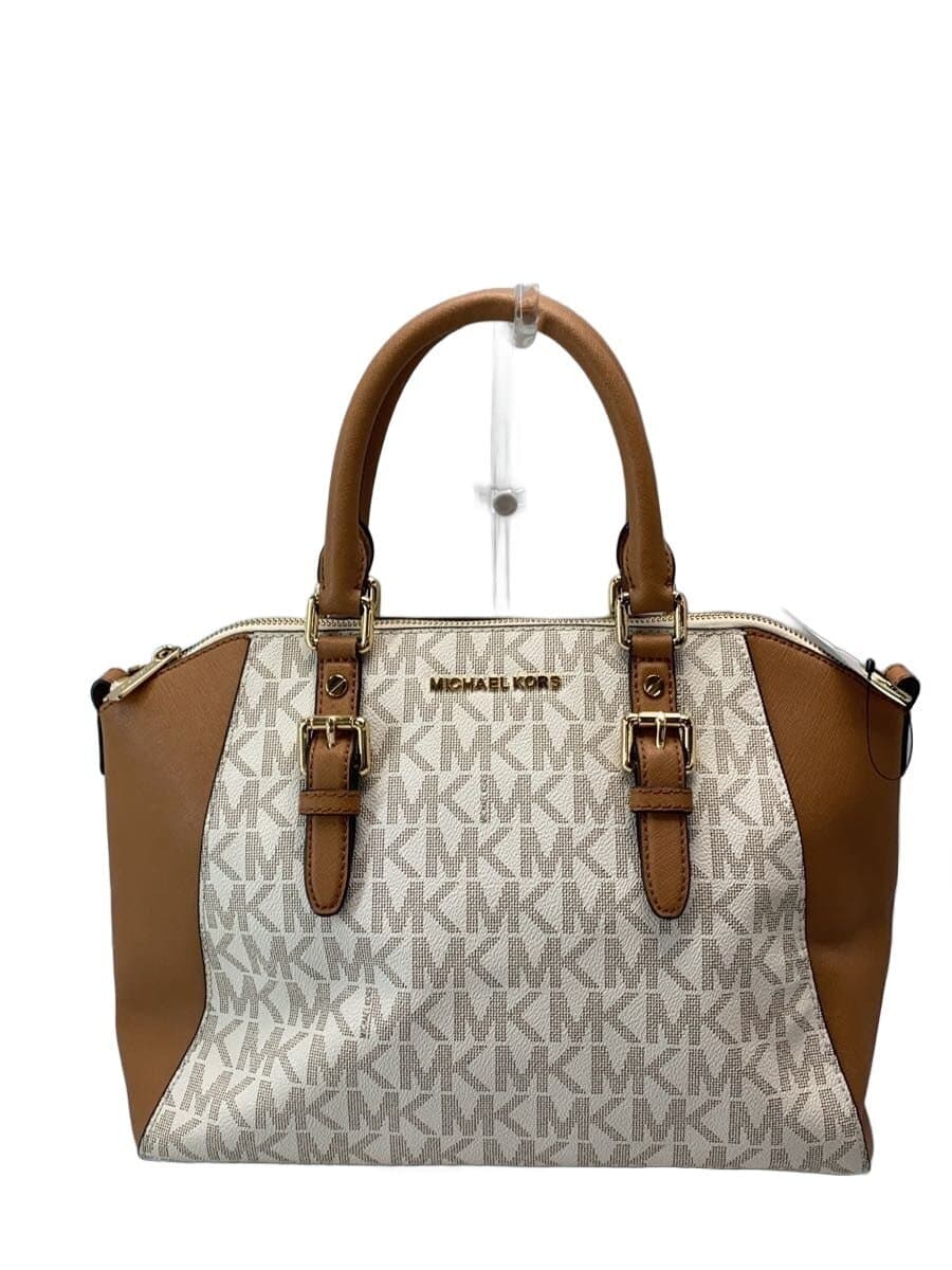 MICHAEL KORS Handbag PVC BRW All Over Pattern 35S7GC6S9B