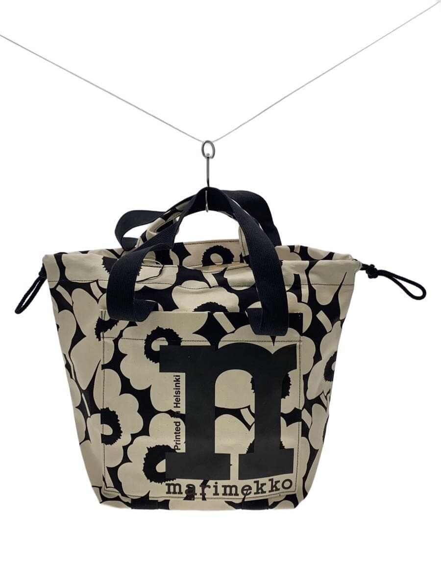 marimekko Mono City Tote Unikko Cotton BLK 092196