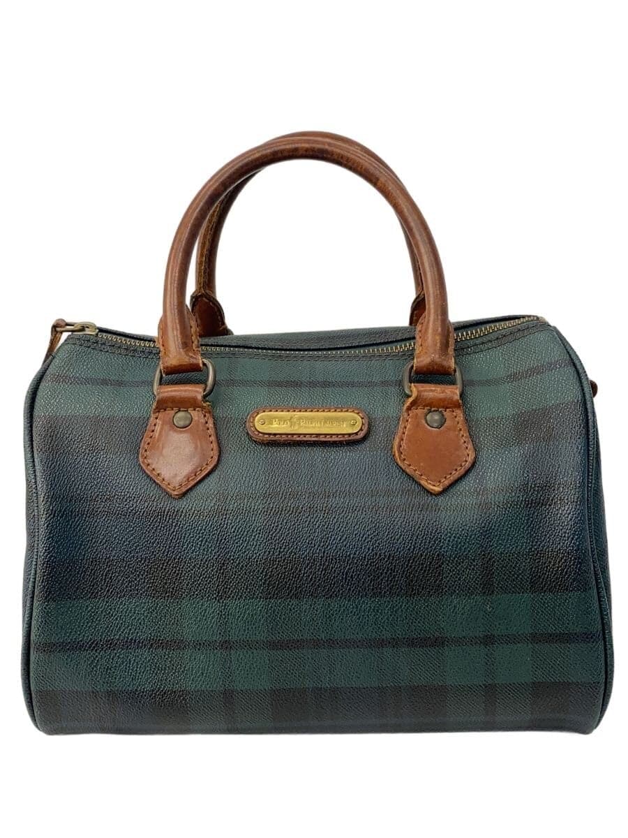 POLO RALPH LAUREN Shoulder Bag PVC GRN Check