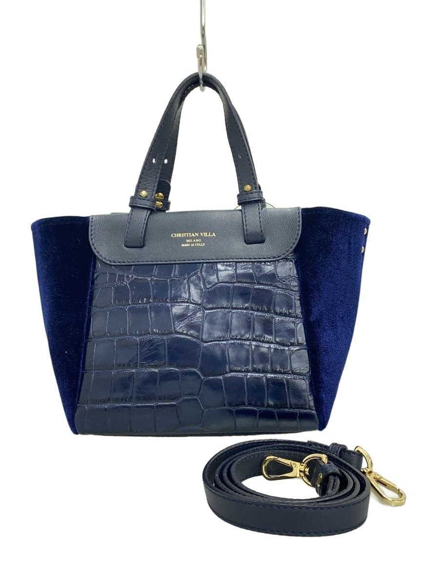 CHRISTIAN VILLA Handbag Velvet NVY