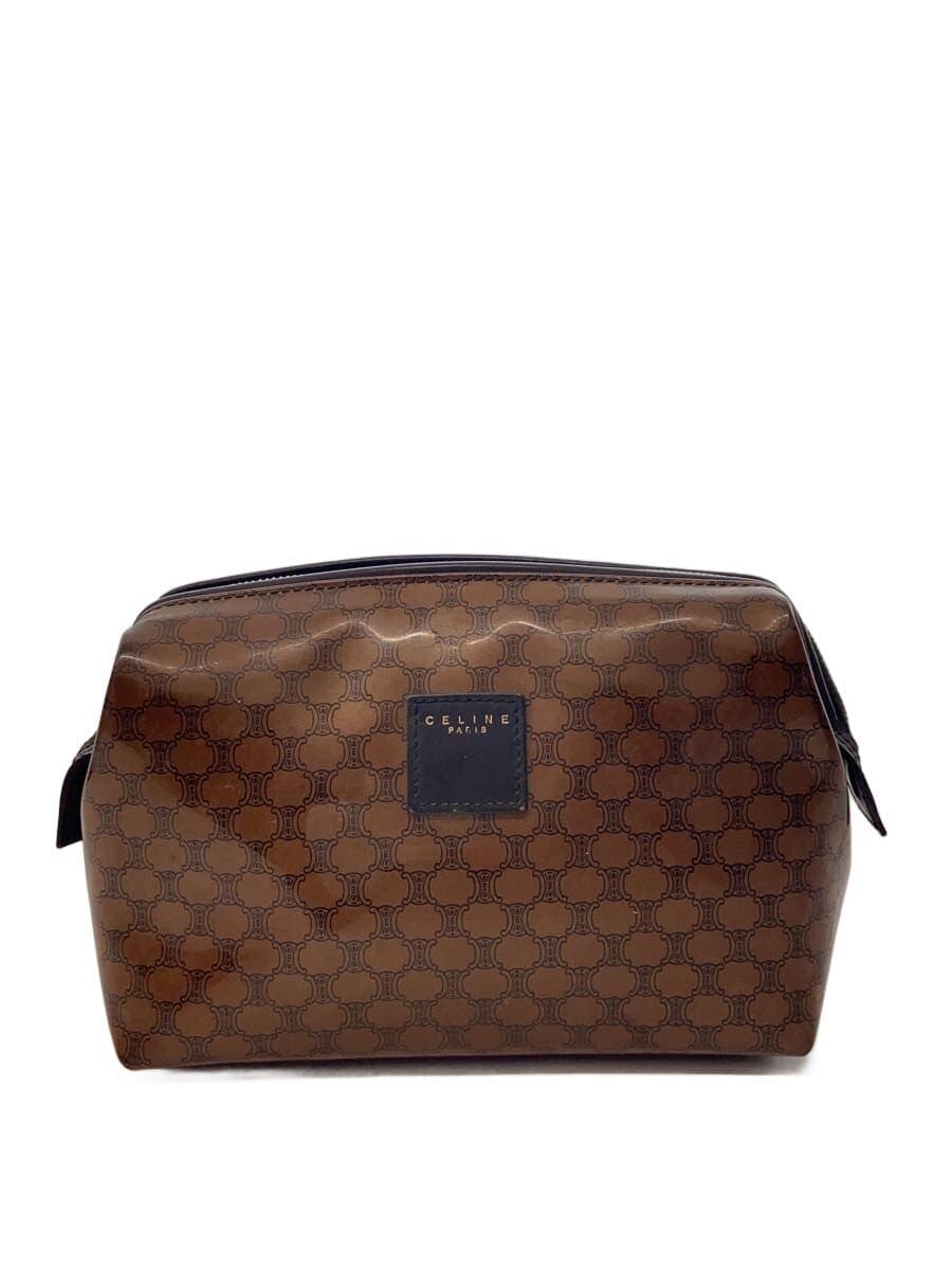 CELINE Pouch PVC BRW Allover Pattern