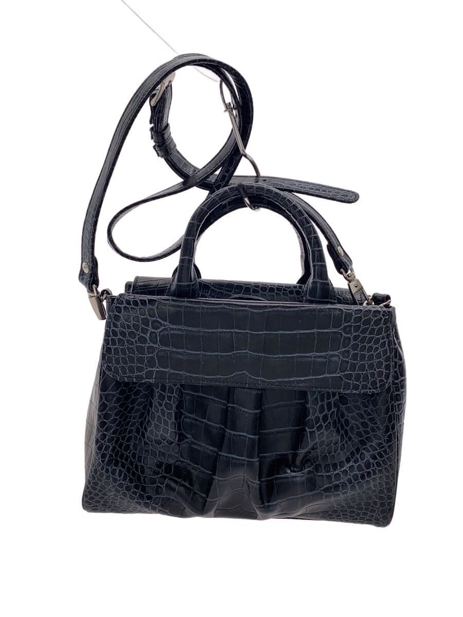 Madame Hiroko Handbag Shoulder2-Way BLK Embossed