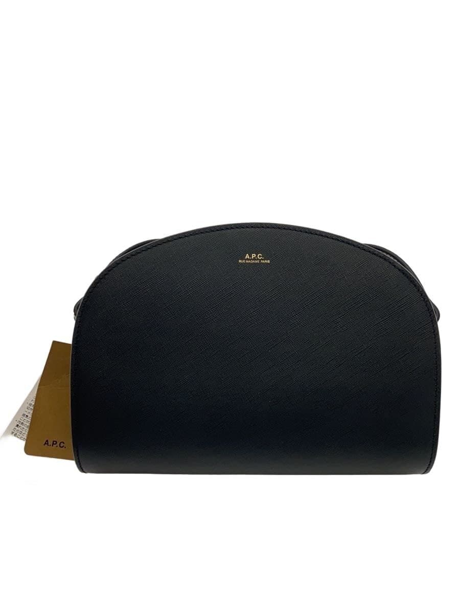 A.P.C.SAC DEMI LUNE Shoulder Bag Cowhide BLK Solid