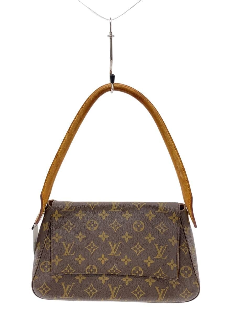 LOUIS VUITTON Mini Looping Monogram Canvas PVC BRW M51147 M51147