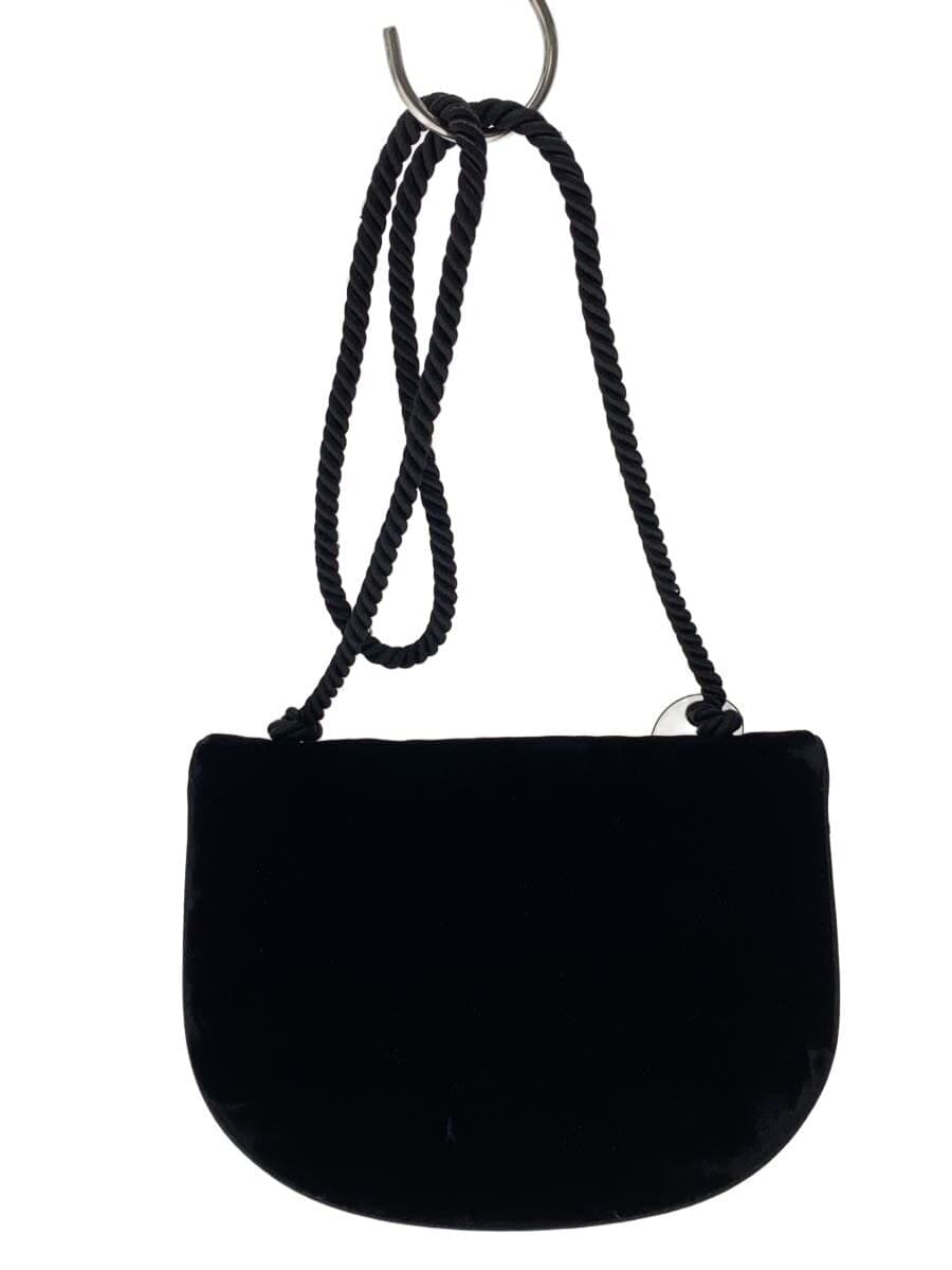 YVES SAINT LAURENT Shoulder Bag Velvet Black Solid