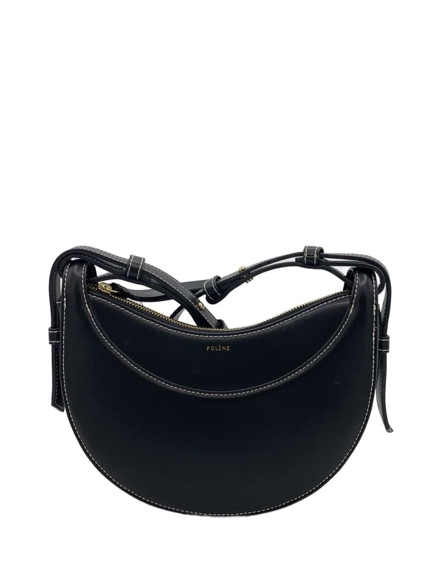POLENE Shoulder Bag Leather BLK Solid