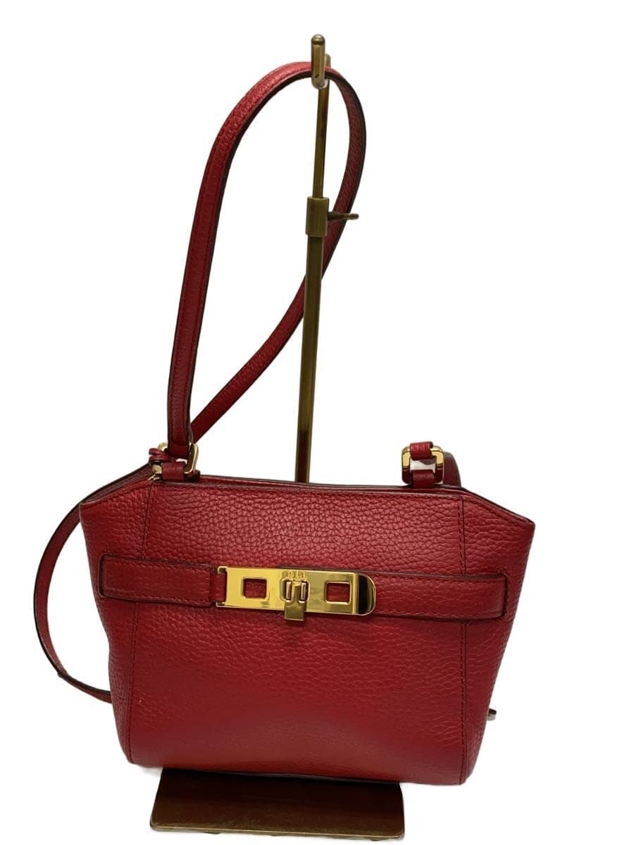 LAUREN RALPH LAUREN shoulder bag leather RED solid color