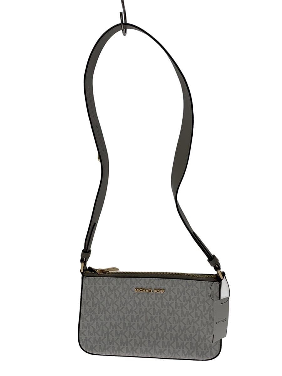 MICHAEL KORS JET SET TRAVEL SM XDY W TECH ATTCH Leather WHT All-over pattern