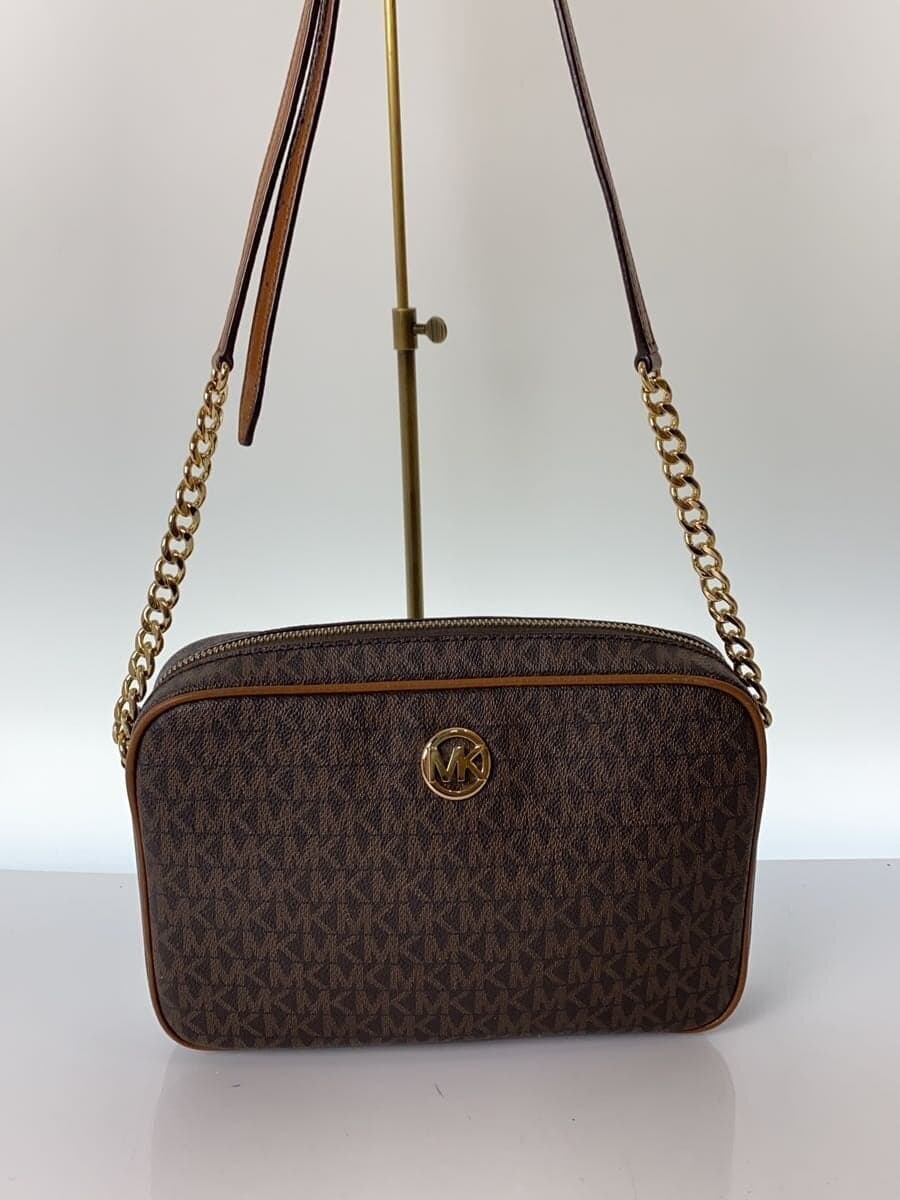 MICHAEL KORS Shoulder Bag PVC BRW All Over Pattern 35H8GFTC7B