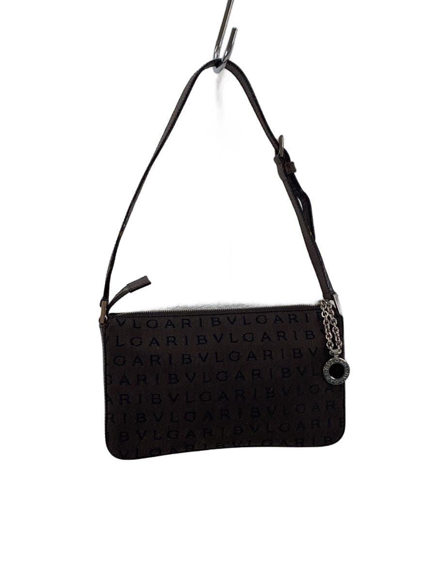 BVLGARI Handbag Canvas BRW All Over Pattern