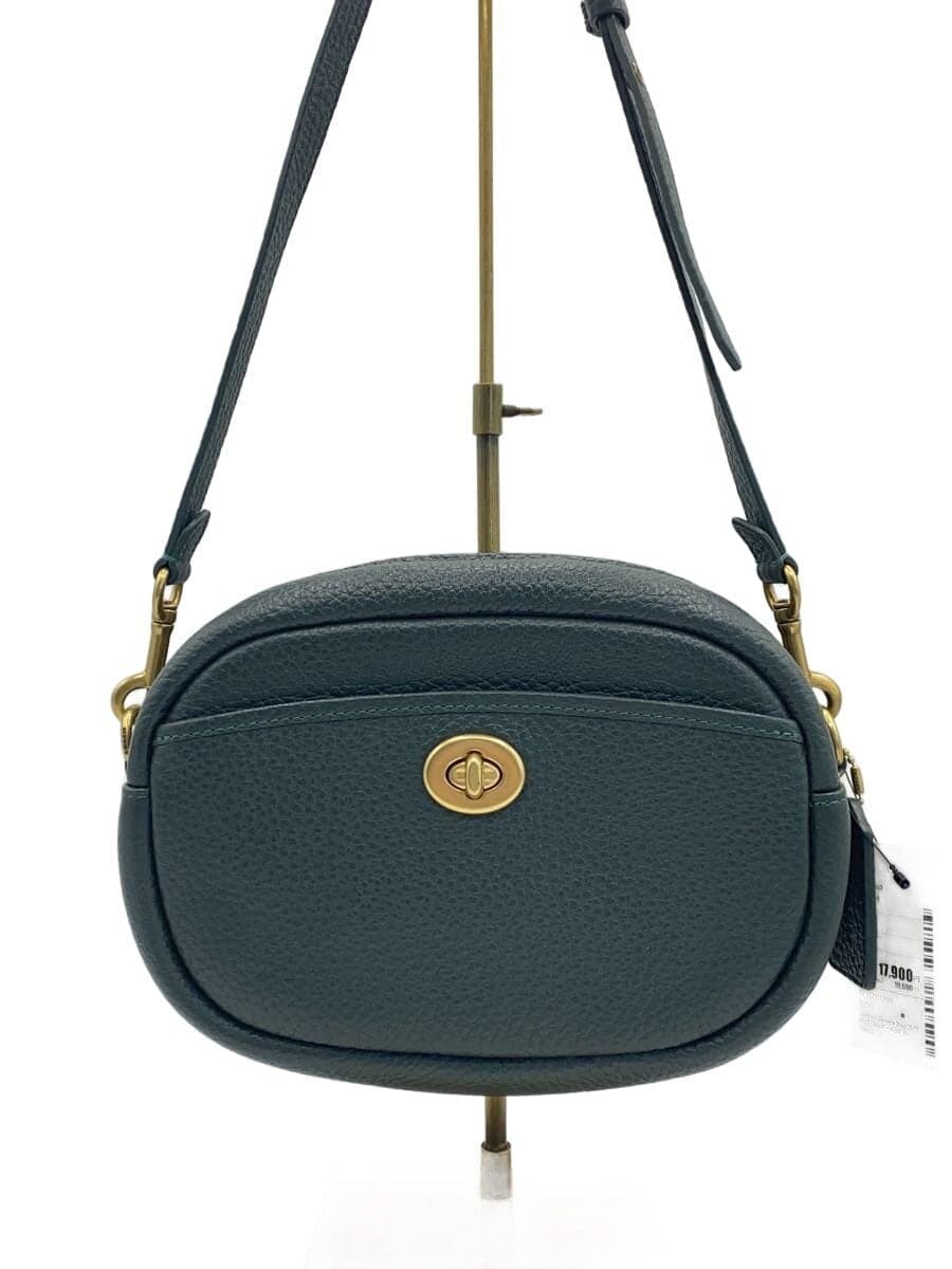 COACH Leather Camera Bag Camera Bag Shoulder Bag Leather GRN C4813