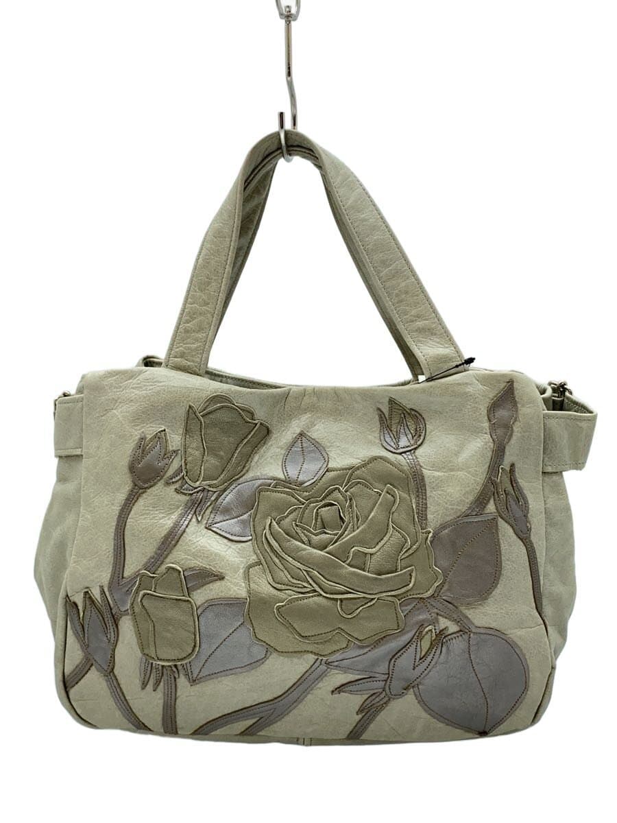 Other Brand SUSANNAH HUNTER Leather Tote Bag Flower Leather CRM