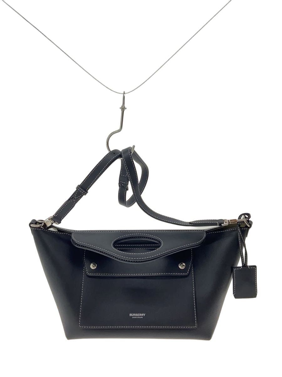 BURBERRY Shoulder Bag Black 2-Way Handbag