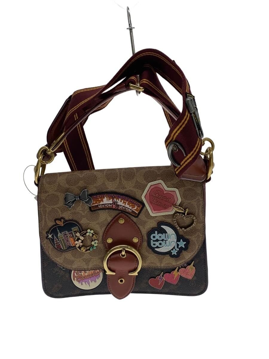 COACH Shoulder Bag Brown All Over Pattern C0767