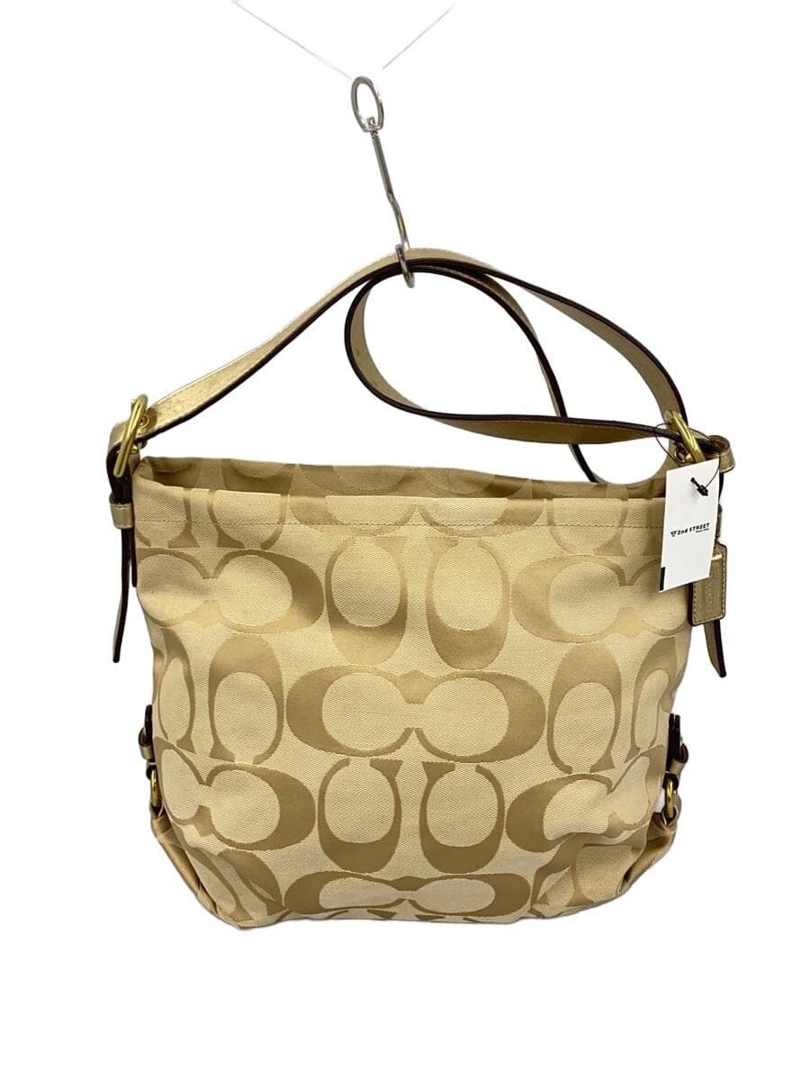 COACH Shoulder Bag BEG All Over Pattern F15067
