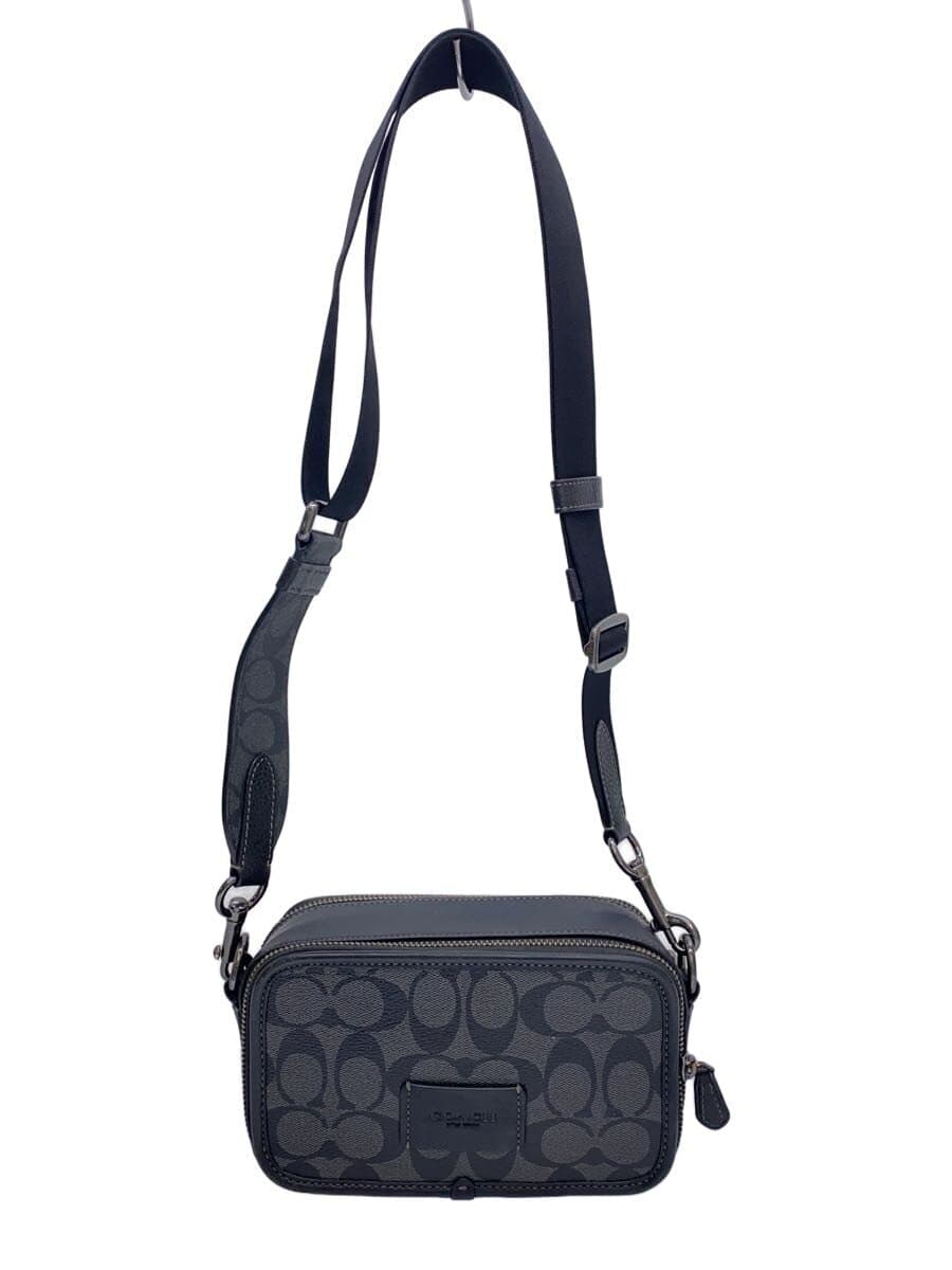 COACH Shoulder Bag Leather Black F2357