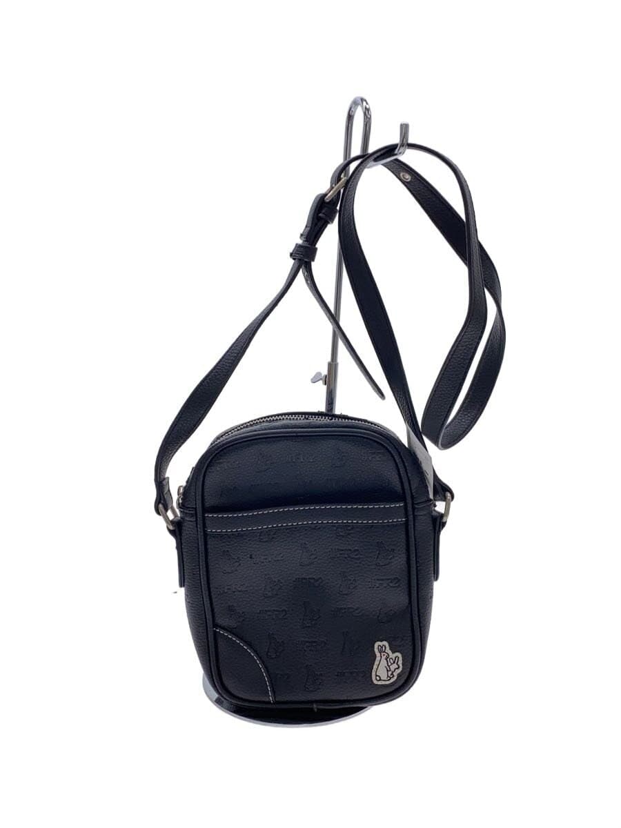 #FR2 Shoulder Bag Leather Black All-over Pattern
