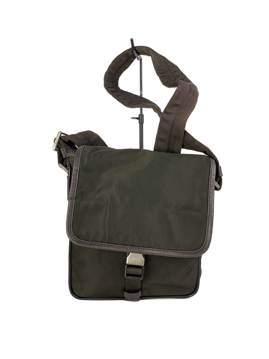 PRADA shoulder bag nylon khaki V167