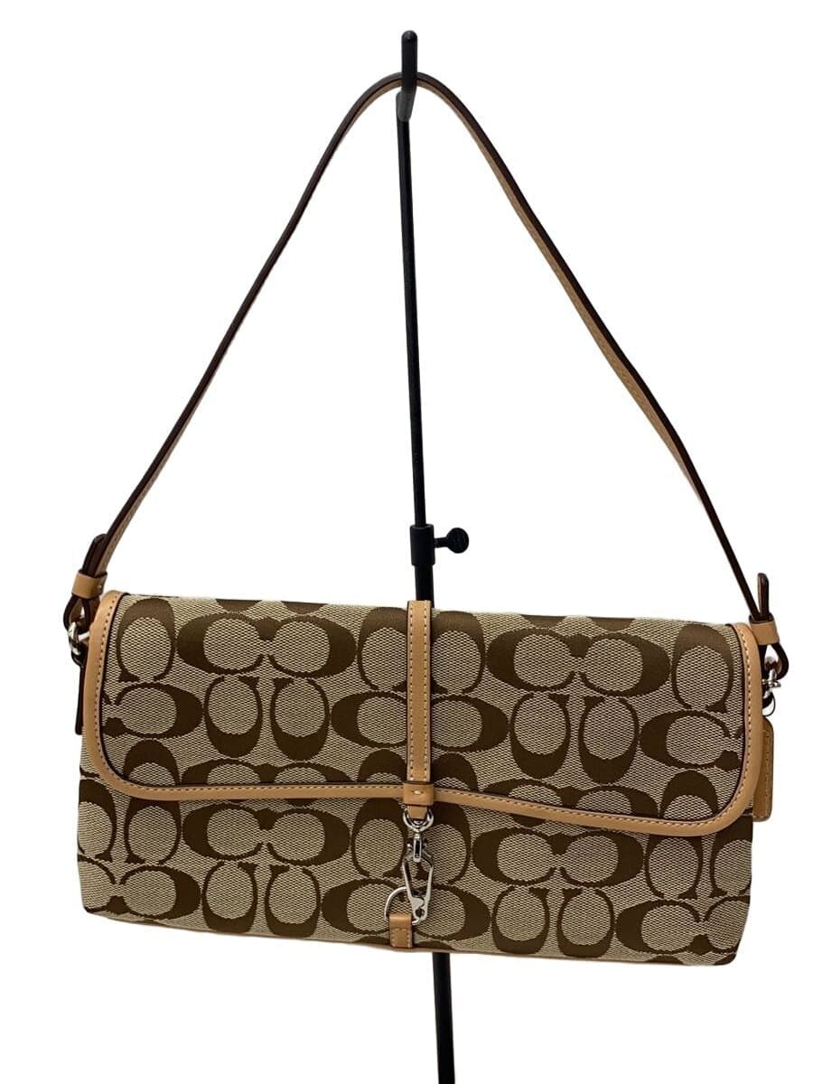 COACH Handbag Canvas BEG All Over Pattern 6348