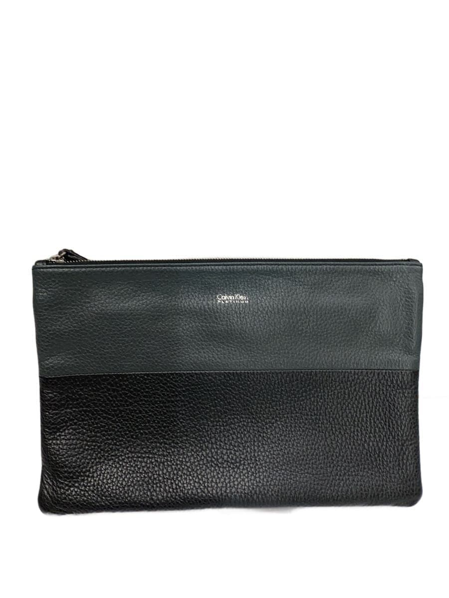 Calvin Klein platinum Clutch Bag Bag Leather BLK