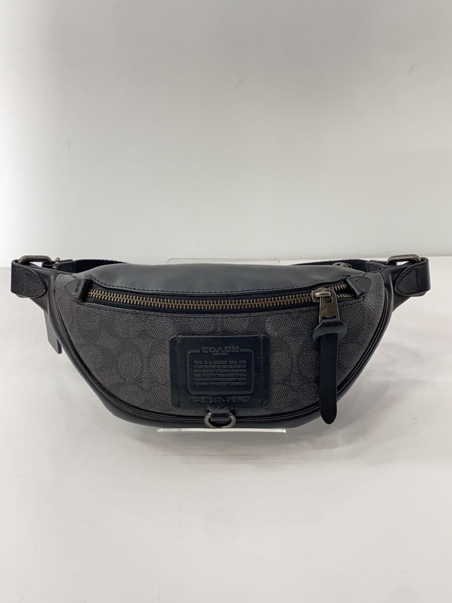 COACH Shoulder Bag Leather BLK 76187