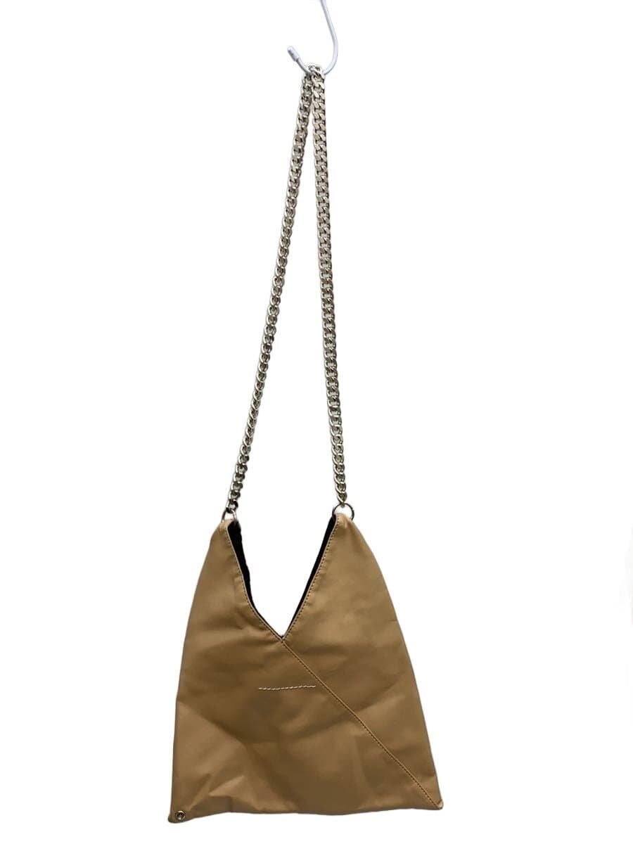 MM6 Shoulder Bag Leather BEG Solid s54wg0042